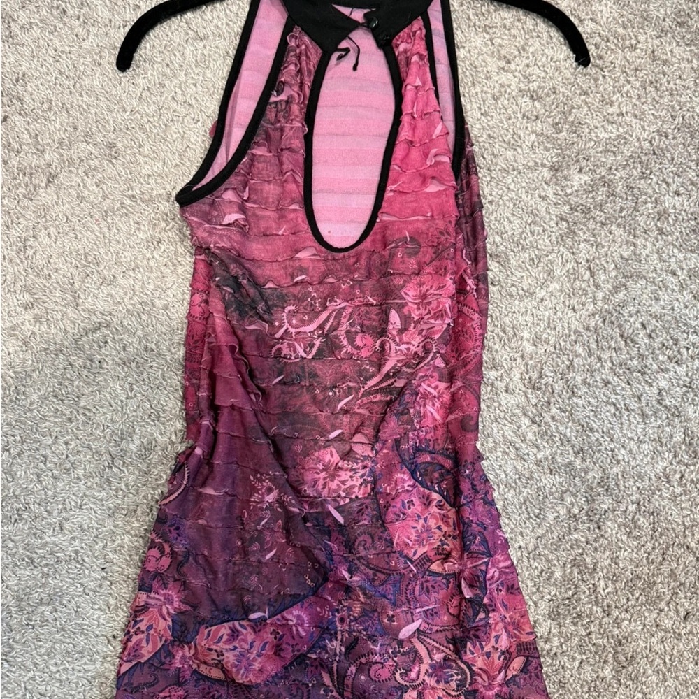 Pink and Purple Sleeveless Dress